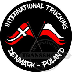 INTERNATIONAL TRUCKING DENMARK - POLAND NAKLEJKA WLEPA 10 CM