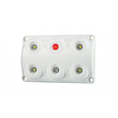 Světlo Interieru Bile (+ cervena dioda) LED S Vypínačem